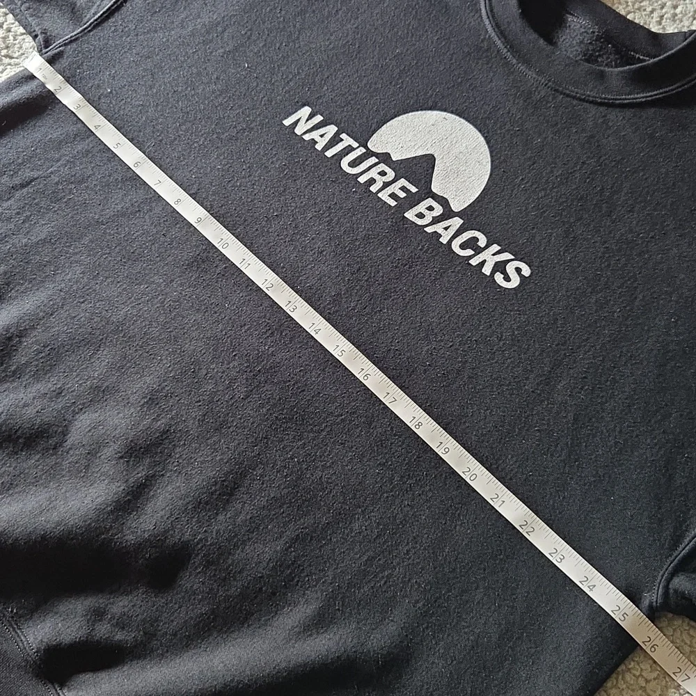 Nature Backs Long Sleeve Graphic Crew Sweatshirt Pullover - Picture 4 of 6